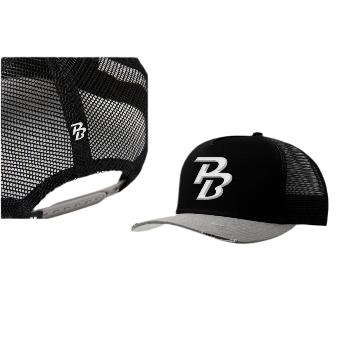 PB CAP BLACK & GREY